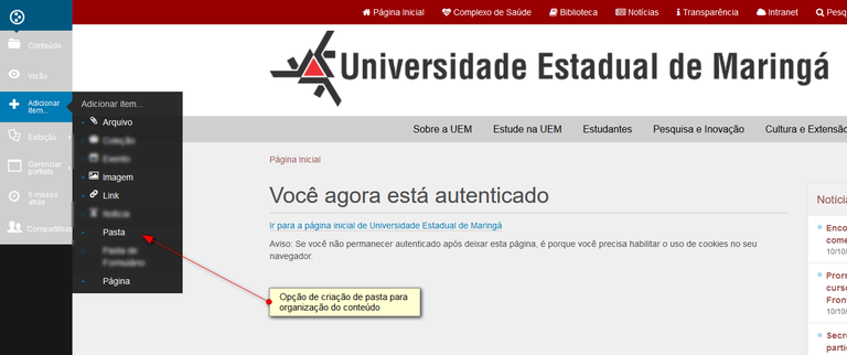Adicionar pasta